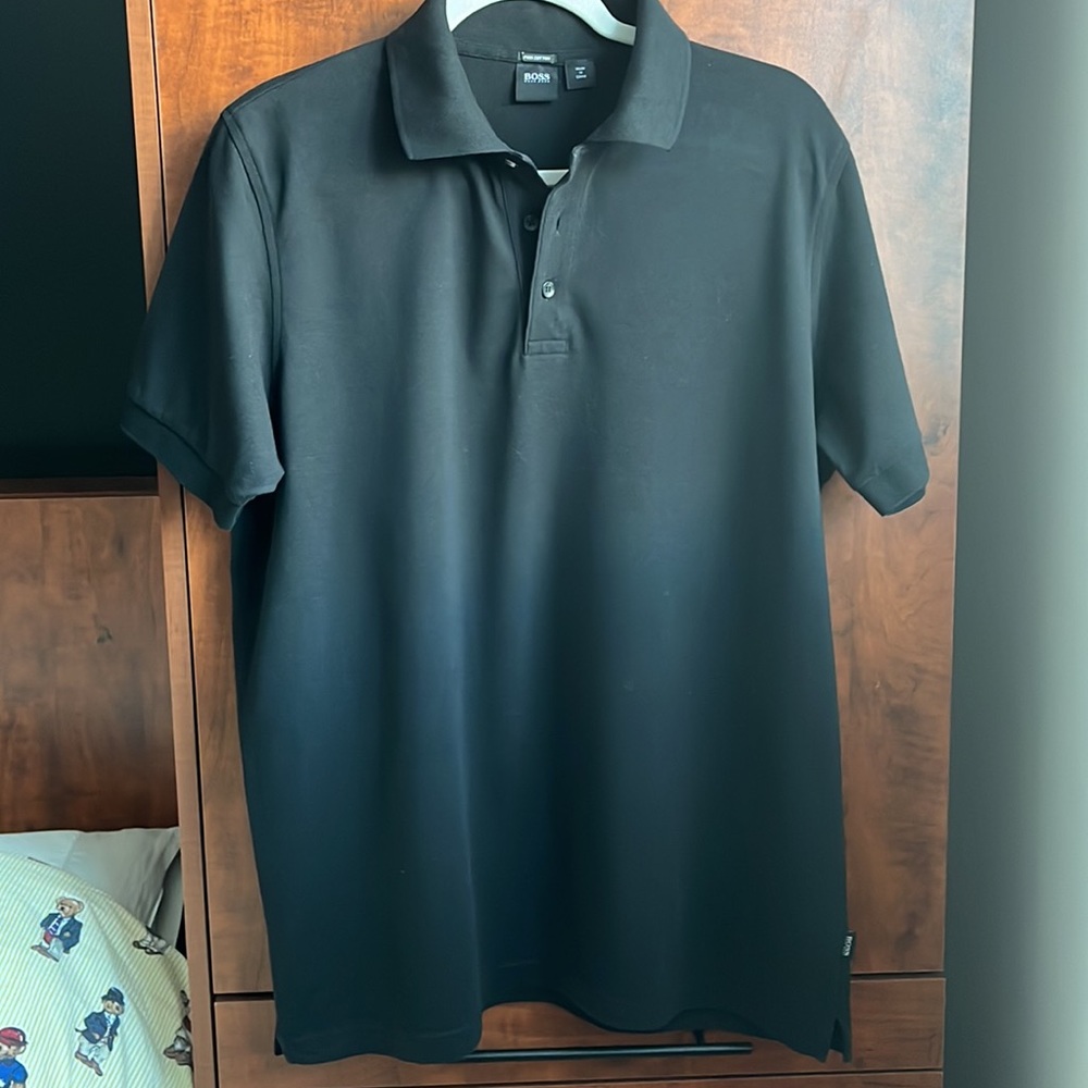 Boss by Hugo Boss / Polo style shirt / Pima cotton / Black / XL - Regular fit